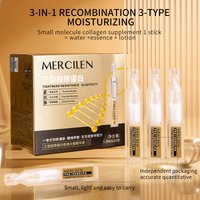 Mercilen Type Iii Collagen Elasticity Ampoule Essence, 30 Vials, Contains Collagen and Rosehip Flower Water, Deeply Nourishes the Skin, Replenishes Skin Moisture, Makes Skin Look Younger, Suitable for