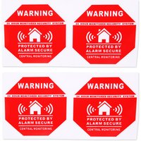 AliExpress Supdott 4Pcs Car Motor Bike Home Alarm Security Sticker Warning Signs Decals Window Door Stickers For Saftey System Supplies 7.3*7.3cm