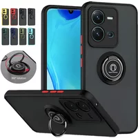 Armor Case For VIVO V29 Lite Y78 5G Y36 Y35 Y02 Y22 Y22S Cover Ring Magnetic Holder Stand Shockproof Matte Coque Fundas