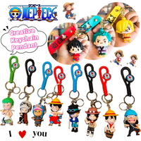 New One Piece Luffy Zoro Nami Chopper High-Value Creative Personalized Couple Keychain Anime Cartoon Figurine Pendant Small Gift