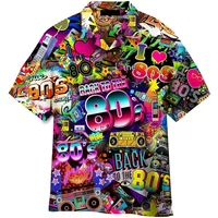 80s Music 3D Print Quick-dry Sport Casual Retro Men Women Shirt Outdoor Street Vacation Beach Short Sleeve Summer Top Clothing
