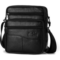 New Business Casual Men's Crossbody Bag Leather Strap For Men Black Courier Side Bag For Men's Postman Travel Bag