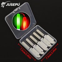 JUSEPU 10PCS/Box LED Fishing Rod Tip Light Night Fishing Glow Stick Green Red Luminous Bite Alarm Clip-on Fishing Tackle.