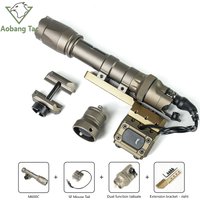 Taktische SF M300C M600C Taschenlampe mit Dual-Funktionsschalter, Druckschalter und Verlängerungshalterung Scout Light