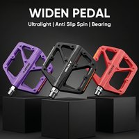 Bike Flat Pedal MTB Ultralight Bicycle Platform Pedals Bearing Non Slip Widen Cycling Footrest Mountain Road Bike Pedal Parts