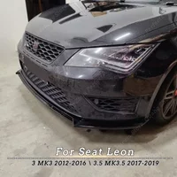 For Seat Leon 3 MK3 3.5 MK3.5 5F 2012-2019 Diffuser Front Lip Bumper Spoiler Splitter Gloss Black Tuning ABS Plastic Accessories