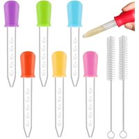 6PCS 5ml Small Silicone Plastic Pipette Dropper Feeding Medicine Liquid Eye Ear Pipette Dropper Lab Experiment Toys Gift