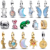 Classic 925 Sterling Silver Butterfly Hourglass Heart Star Charm Fit DIY Bracelet Necklace Women's Fine Jewelry Gifts