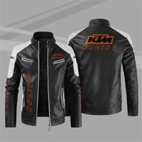 AliExpress Fashion Motorcycle Cycling Jacket Stand Collar Zipper Printed Stickers Coat Waterproof Competition Uniform For KTM Duke ADV 125