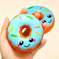 Kawaii Donut Squishy Squeeze Fidget Toy 3.94inch Soft Stress Relief Sensory Toy Cute Fun Relax Anti-Stress Fidget Plaything