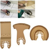 3pcs Carbide Oscillating Multitool Renovator Saw Set Professional Saw Blade Ceramic Tile Marble Grout Removing Tools