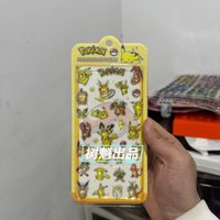 2026 New Pokémon 3D Stereoscopic Crystal Stickers Children's Creative Handbooks Stereoscopic Decoration Stickers