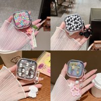 Cute Cartoon Love Heart Flower Case for Samsung Galaxy Buds 4 3 2 Pro Buds FE Live Pro2 Earphone Accessories Headphone Box Cover