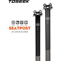 AliExpress NONE TOSEEK Carbon Seatpost Offset 0mm Bike Seatpost Carbon 27.2/31.6mm Length 350/400mm Bicycle Seat Post Parts MTB Carbon Canoe