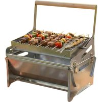 Charcoal BBQ Grill 360-Degree Rotation Stainless Steel Grilling Tool Portable Roasting Grill For Camping Picnic Garden BBQ Yard