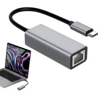 USB Type C Ethernet Adapter Network Card USB Type-C To RJ45 100Mbps Lan Internet Cable For MacBook PC Windows XP 7 8 10 LUX