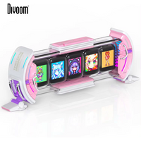 Divoom Times Gate Cute Gaming Digital Clock Informative Display Social Media, Pixel Art Display for Gamers Decor (Pink)