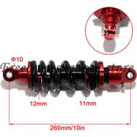 260mm Rear Shock Absorber Suspension 11mm Spring Mid-mounted Shock Absorbers For Honda MSX125 GROM125 Pit Dirt Bike Motocross