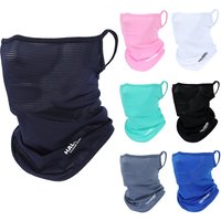 Summer Mesh Neck Gaiter Face Cover Breathable Quick Dry Ear Loops Cycling Fishing Running Outdoor Sport Bandana Mask