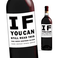 4pcs Hilarious Wine Bottle Stickers,Novelty Labels With Black In Vision Test Style,Decals For Party,Bars,Home Gatherings&Picnics