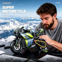 New classic motorcycle high-tech model building set, adult brick toy gift for vehicles, collection room decoration, as a gift