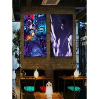 Solo Leveling Anime Canvas Wall Art HD Kawaii Cat Cars Poster for Game Room Decor Gifts and Wall Murals