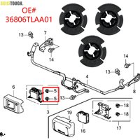 3X For Honda Civic 17-21 Accord 18-20 CR-V 18-22 Insight 09-21 Milliwave Radar Alignment Mounting Clip 36806TLAA01