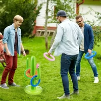 Inflatable Cactus Set Summer Pool Beach Interactive Toys for Outdoor Water Parties - Fun Inflatable Toy