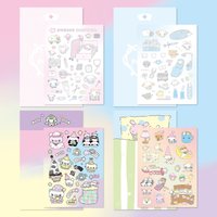 1/4Pcs Korean Pobe Sticker Series 2 Cute Cartoon Alternatives for Girls' Instagram Glue Stickers DIY Journaling Materials