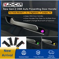 New Gen.2 OEM Chrome Auto Door Handle for Tesla Model YL 3 Y New 3 Y Juniper Colorful LED Welcome Mode Multi-contact Pop Open