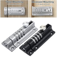 4-Digit Combination Sliding Bolt Gate Lock Household Security Password Locks Mechanical Digital Code For Sheds/Doors/Window/Barn