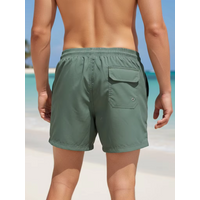Summer Mens Plain Swim Shorts Quick Dry Breathable Drawstring Beach Boardshorts Multicolor Available Surf Bathing Trunks With Si