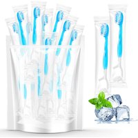10pcs Disposable Mini Popped Bead Toothbrush Travel Pack 4 Flavors Dental Floss Individually Packaged Portable Oral Care Set