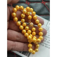 Hand knotted 18kpsturdy Top Grading AAAA 8-9MM SOUTH SEA NATURAL GOLDEN PEARL NECKLACE 40cm 45cm 50cm 55cm 60cm 70cm 90cm 110cm