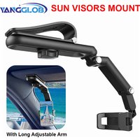 Sun Visor Phone Holder for Car Multifunctional 360° Rotating Sun Visor Cell Phone Holder with For IPhone/Samsung/Android