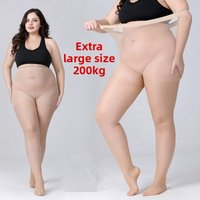 3 PCS Tights Sexy Women Stockings Pantyhose 300 Pounds Plus Size Gothic Black Extra-large Anti-snagging Lengthened