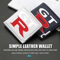 For Nissan Car RFID Blocking Wallet PU Leather Slim Card Storage Purse GTR NISMO JDM R32 R33 R34 Teana Skyline Kawasaki