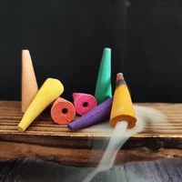 50pcs Natural Oversize backflow Incense Cone 25 minutes mixed scents Reflux Tower Incense Sandalwood Aromatherapy