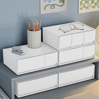 Cosmetic drawer organizer box can be freely combined with multiple layers that can be stacked