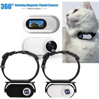 Action Camera Pet Collar Mini Camera Lightweight 0.96in HD Rechargeable Cam for Cat Outdoor Wide-angle Records Video Accessories