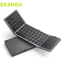 Seenda Foldable Wireless Bluetooth Keyboard Rechargeable Folding Portable Keyboards for PC Mac Smartphone Windows iOS Android