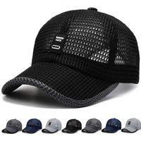 2026 Men's Mesh Baseball Cap Breathable Summer Caps Dad Hat Outdoor Fishing Hats Bone Gorras Snapback Trucker Cap