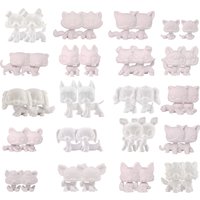 2 Pcs Minilpsshop White Base Pet Toy Shorthair Cat Wolfcat Collie Great Dane Dachshund Husky Deer Figure Kids Gift for LPS image 4