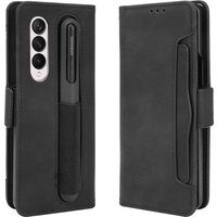 Leather Case For Samsung Galaxy Z Fold 8 Ultra Fold 7 6 5 4 With Pen Slot Card Solt Holder Phone Bag Magnetic Flip Wallet Cover