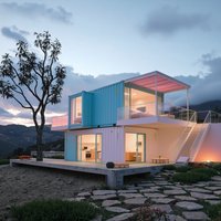 Simple patchwork color steel folding box house Detachable 20Ft 40Ft Luxury Modern Prefab Villa 2 3 4 5 Bedroom Garden Rooms