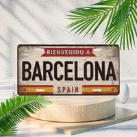 Decorative personalized aluminum license plate, Welcome to Barcelona City Greetings Slogans License Plates,Personalized display
