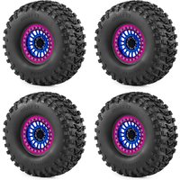 2.2" RC Crawler Tires & Aluminum Beadlock Wheels 4PCS with 12mm Hex for 1/10 TRX4 TRX6 SCX10 II III Gen8 D90 Axial Traxxas Redca