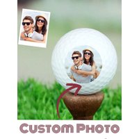 Custom Photo Golf Ball Personalized Face Image Text Gift For Golfer Dad Husband Friend Father Day Birthday Valentine Christmas