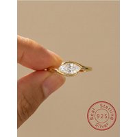 925 Sterling Silver Gorgeous Fashionable V-shaped Zircon Ring For Women Engagement Wedding Luxury High Quality Fine Jewelry