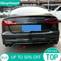 Für Audi A6 C7.5 Limousine Standard Stoßstange/S-Line Stoßstange C7.5 Avant PP Heckstoßstange Lippe Diffusor Auspuff Endrohr 2016-2018 S6 Stil